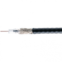 9102 BK001 [305 м], Coaxial cable&nbsp;&nbsp; 1 x0.81 mm Steel wire, copper plated (StCu) Black, Alpha Wire