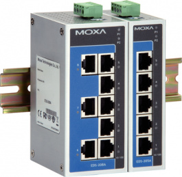 EDS-208A-SS-SC, Switch 6x 10/100 2x 100FX SC/SM -, Moxa