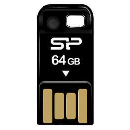 SP064GBUF2T02V1K, USB Stick Touch T02 64 GB black, Silicon Power