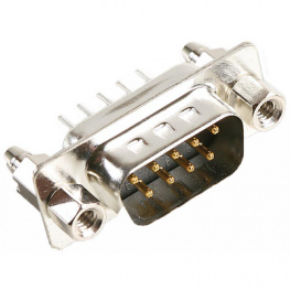 3-1634218-2, Гнездо; D-Sub; PIN:9; "папа"; клипса на печатную плату; прямой, TE Connectivity