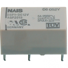 DSP1-DC9V-F, PCB power relay 9 VDC 300 mW, Panasonic