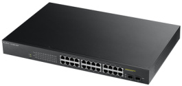 GS1900-24HP-EU0101F, Switch 24x 10/0100/1000 PoE 2x SFP 19", ZYXEL