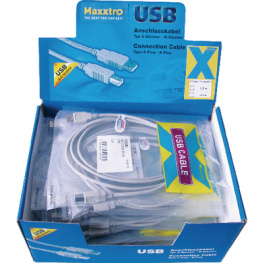 CC-USB-20-3, USB 2.0 cable 3.0 m USB Type A-Plug USB Type B-Plug, Maxxtro