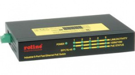 21.13.1171, PoE Switch DIN Rail Fast Ethernet, 5x 10/100 1x SFP, Roline