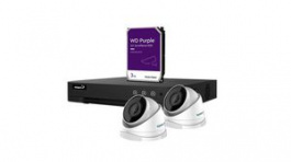 CCTVPROM22W, Surveillance Kit, 4 Channel NVR, 2x 4MP IP Dome Cameras, 3TB HDD, White, Etiampro
