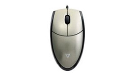 MV3000010-5EC, Wired Mouse 1000dpi Optical Black / Silver, V7