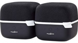 SPBT1000WT2, Bluetooth True Wireless Stereo Speaker 2-Pieces 15W Black / White, Nedis (HQ)