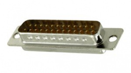 F25P0G3, Plug D-Sub Connector, DB-25, Solder, FCT