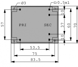 FLE 35/8, PCB transformer 35 VA 8 VAC (2x), BLOCK