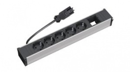 912.008, Desk Outlet with Custom Module CONI 6x DE Type F (CEE 7/3) Socket - GST18i3 Plug 100mm, Bachmann