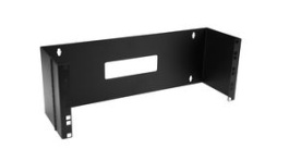 WALLMOUNTH4, 19" Hinged Wall Mounting Bracket for Patch Panels 501x148x152mm Steel 4U Black, StarTech.com