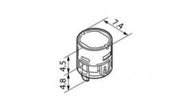 AT4169CB, Indicator Cap 4.5 mm 7.4 mm, NKK Switches (NIKKAI, Nihon)