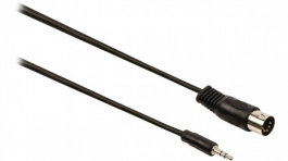 VLAP20100B10, DIN audio cable 1 m Black, Valueline