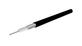 23035506, Coaxial Cable for Microwaves LSFH 1.7mm 50Ohm Silver-Plated Copper Black 25m, Huber+Suhner