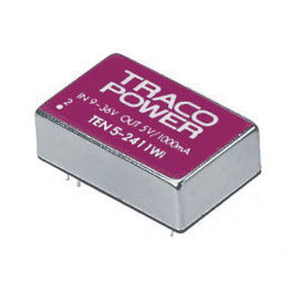 TEN 5-2412WI, Преобразователь: DC/DC; 5Вт; Uвх:9?36В; 12ВDC; Iвых:500мА; DIP24, Traco Power