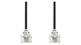 TCGB90200BK20, Phone Cable RJ11 Plug - RJ11 Plug 2m Black, Nedis (HQ)