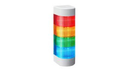 WME-402DFB-RYGB, Stacking Beacon, Wall Mount, Red/Orange/Green/Blue, WME, Alternating, 24VDC, White, PATLITE