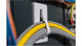 SAC2 ST WH 100 [100 шт], Self-adhesive clip 35 mm x 25 mm Steel White, HellermannTyton