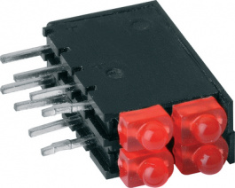 2816.2002, PCB LED 2 mm round red/red, Mentor