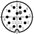 99 0718 70 13 Cable socket, 13-pin angled 694 Poles=13 Female