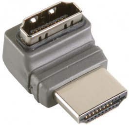 BVP136, Угловой адаптер HDMI 270° с Ethernet Вилка HDMI - соединение HDMI штекер – розетка, Bandridge