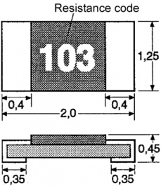 RK73H2ATTD6203F, Resistor SMD 620 kOhm +- 1 %, KOA