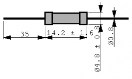 T2B79-R33FI, Wirewound resistor 0.33 Ohm 3 W +- 1 %, IRC / TT ELECTRONICS