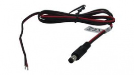 RND 205-01246, DC Connection Cable, 2.1x5.5x9.5mm Plug, Straight, 1m, RND Connect