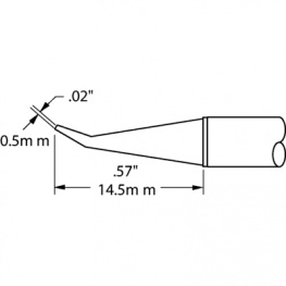 STTC-144, Soldering Tip Conical / 30? bent 390 °C, Metcal