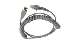 CAB-524, USB-A Cable, Coiled, 2.4m, Suitable for PD8300/PD8500/PD9500/PM9300, Datalogic