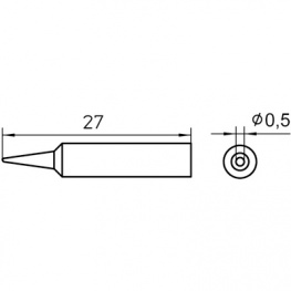 XNT 1HS, Soldering tip Round shape 0.5 mm, Weller