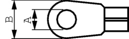 34160, Ring cable lug blue 4.3 mm 0-0034160-0, TE Connectivity