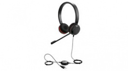 5399-829-389, USB-C Headset, Evolve 30 II, Stereo, On-Ear, 7kHz, USB/Stereo Jack Plug 3.5 mm, Black, Jabra