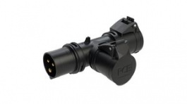 94325003, Branch Adapter 2x CEE - CEE 230V Black, PC Electric