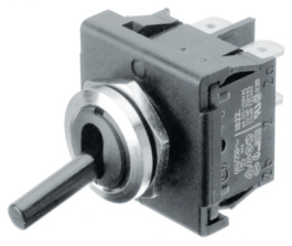 1822.1101, Toggle Switch, On-Off, Blade Terminal 4.8 x 0.8 mm, Marquardt