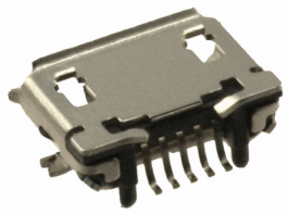 629105136821, Socket, horizontal, 5, micro-USB B 5.9 mm, WURTH Elektronik