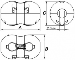 74275813, Split ferrite&nbsp;&nbsp;diam. ‹=&nbsp;&nbsp;8.5 mm 200 Ohm @ 100 MHz, WURTH Elektronik