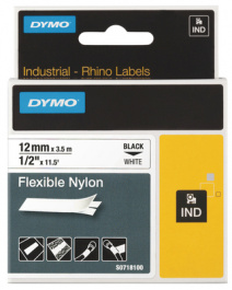 18489, Лента; Шир:19мм; Цвет: белый; Цвет печати: черный; Дл:3,5м, Dymo