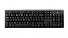 KU200UK, Keyboard, KU200, UK English, QWERTY, USB/PS/2, Cable, V7