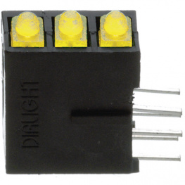 570-0100-333F, PCB LED 2 mm round Yellow / Yellow / Yellow standard, Dialight