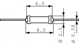 PR01000105609JA100, Resistor 56 Ohm 1 W +- 5 %, Vishay