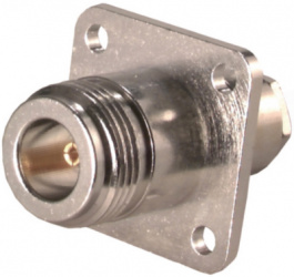 25 N-50-2-2/133 NE, Panel-mount Jack 50 Ohm, 11 GHz, Female, N N Straight, Huber+Suhner