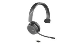 211317-102, USB-C Headset, Voyager 4200, Mono, On-Ear, 20kHz, Bluetooth, Black, Poly