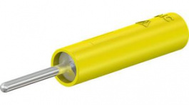 23.0240-24, Pin Adapter 4mm Yellow 20A 600V Nickel-Plated, Staubli (former Multi-Contact )