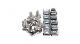 CABSCREWM62 [100 шт], Screws and Cage Nuts, Pack of 100 Pieces, M6, 12mm, Nickel-Plated Steel, StarTech