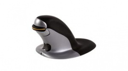 9894901, Small Vertical Mouse Penguin 1200dpi Laser Ambidextrous Black / Grey, Fellowes