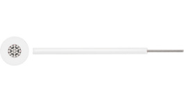 RND 475-00505 [100 м], Stranded wire, 1.50 mm\x1a, white Tinned copper Silicone, RND Cable