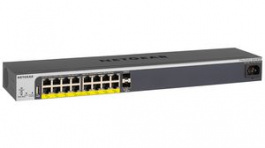 GS418TPP-100EUS, 16-Port Easy Mount ProSafe Gigabit Smart Switch, Managed, 16x PoE+, 2x SFP, NETGEAR