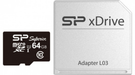 SP064GBSTXDU1V10AP, SP xDrive adapter & microsDXC Card 64GB for Mac, Silicon Power