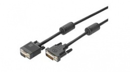 AK-320300-020-S, Video Cable, DVI-I 24 + 5-Pin Plug - VGA Plug 2m, DIGITUS